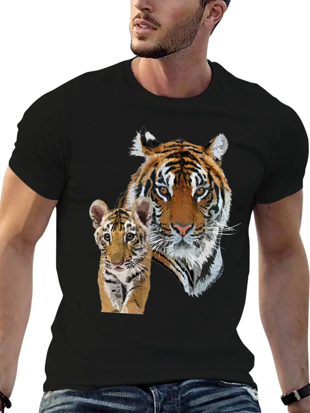 Tiger Cub Graphic Black T-Shirt product image 6