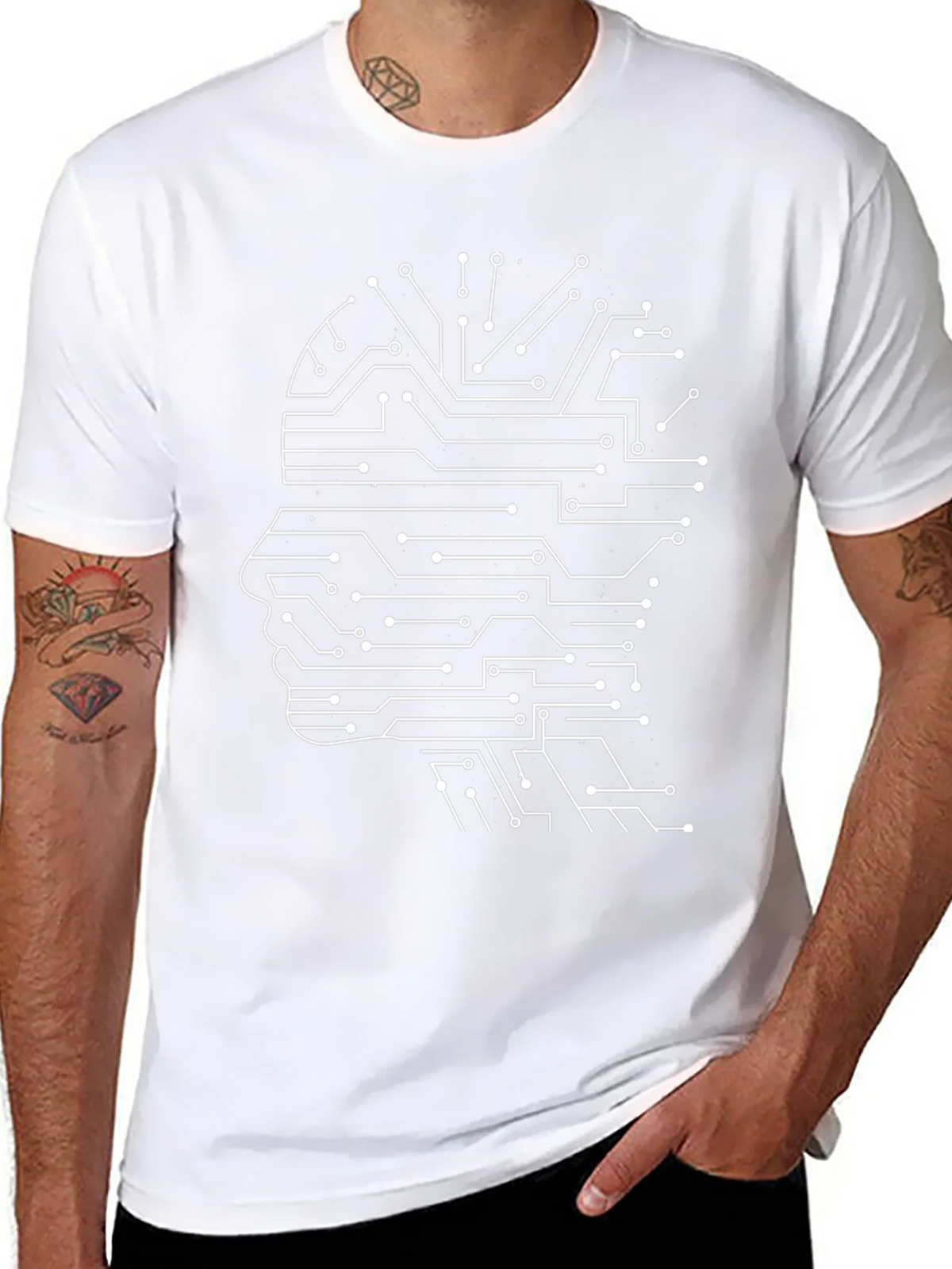 Tech Head T-Shirt - Circuit Mind Design product image 4