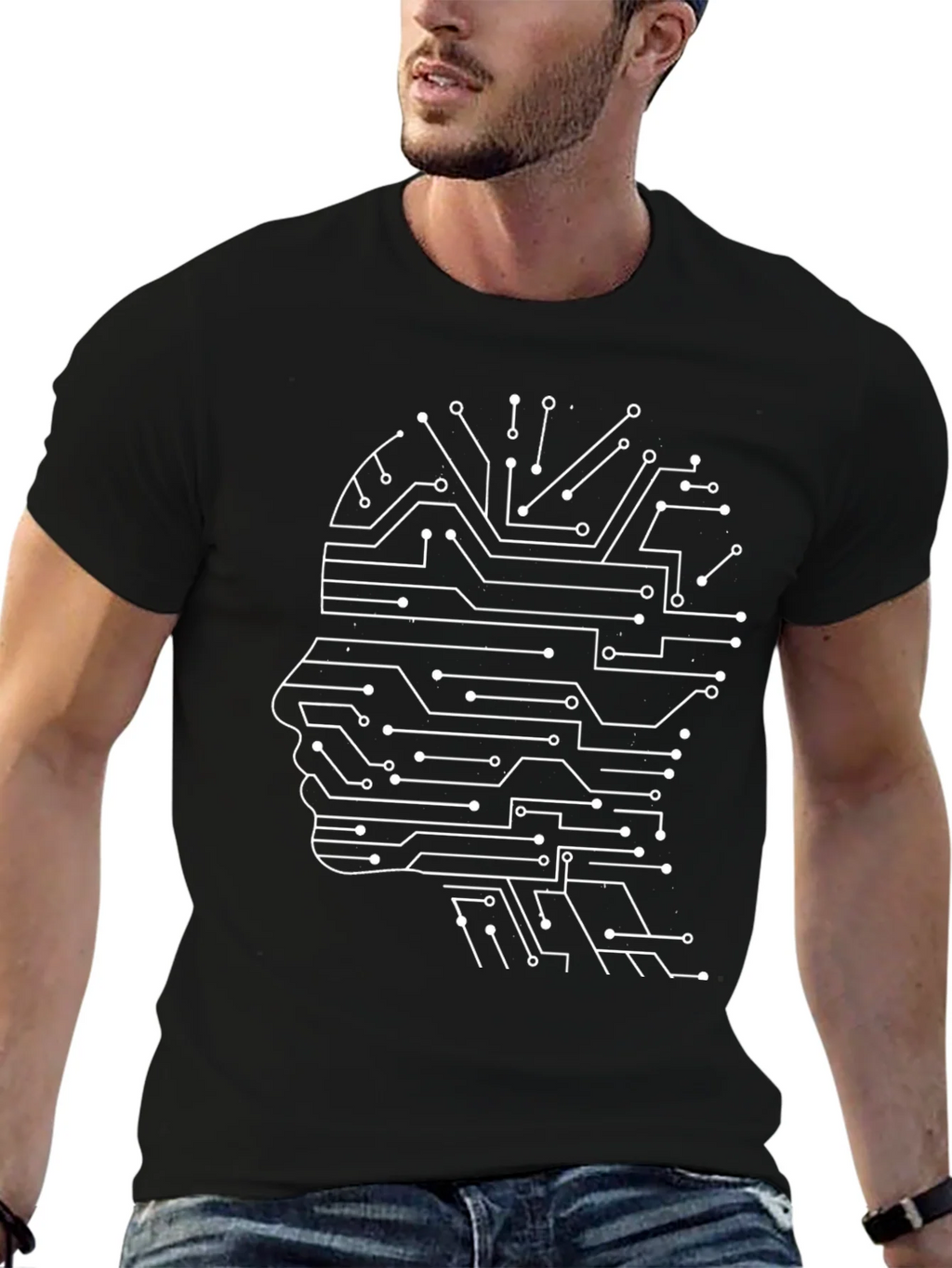Tech Head T-Shirt - Circuit Mind Design product image 3