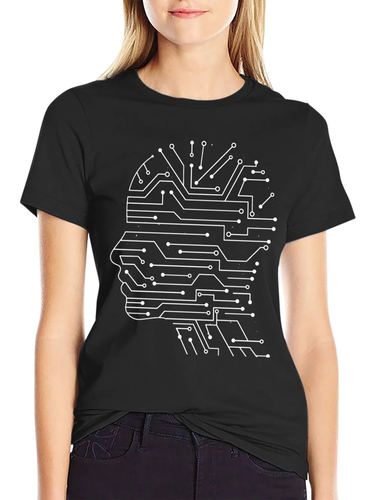 Tech Head T-Shirt - Circuit Mind Design product image 2