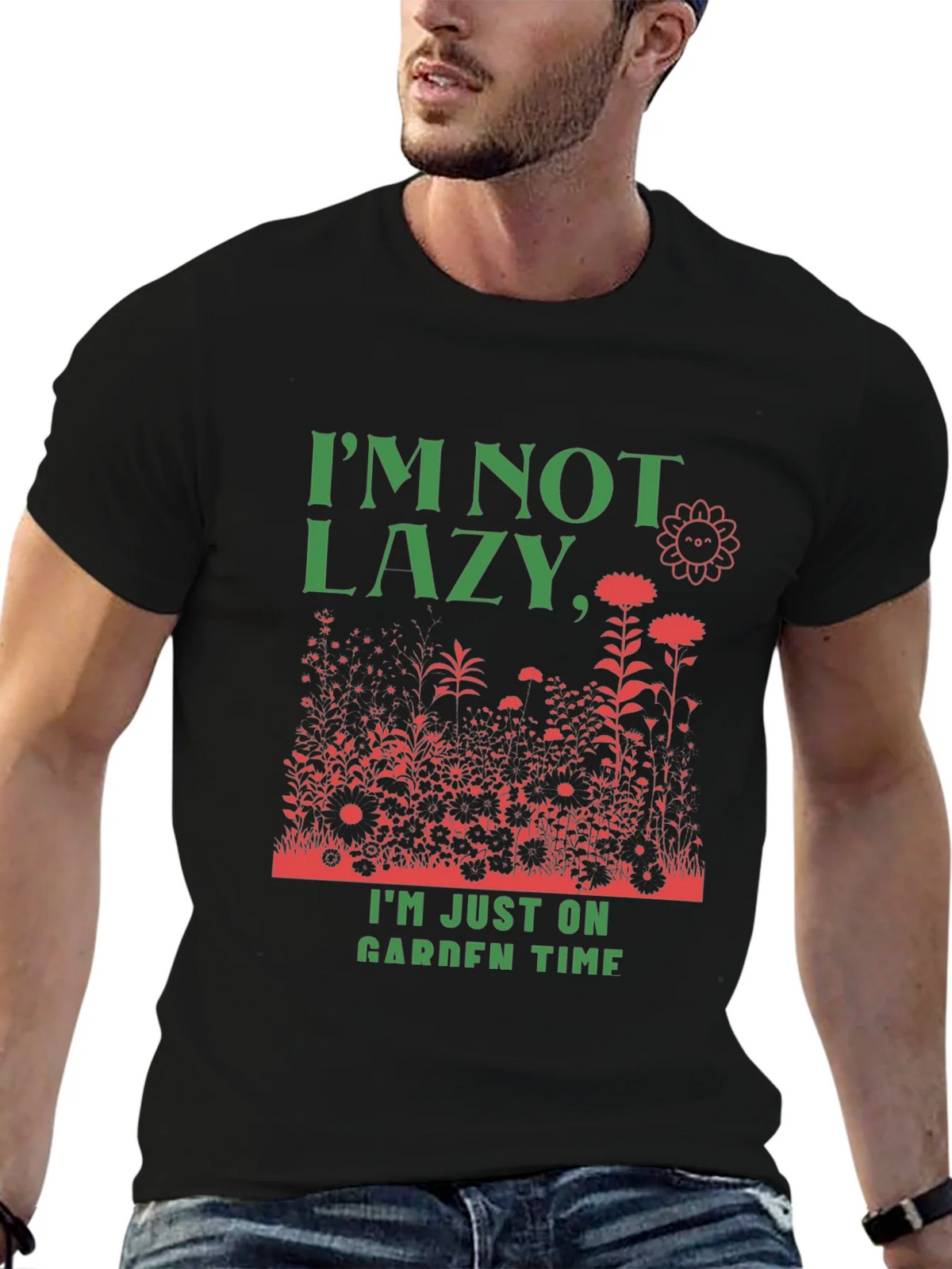 Funny Gardener T-Shirt: Im Not Lazy Garden Time! product image 5