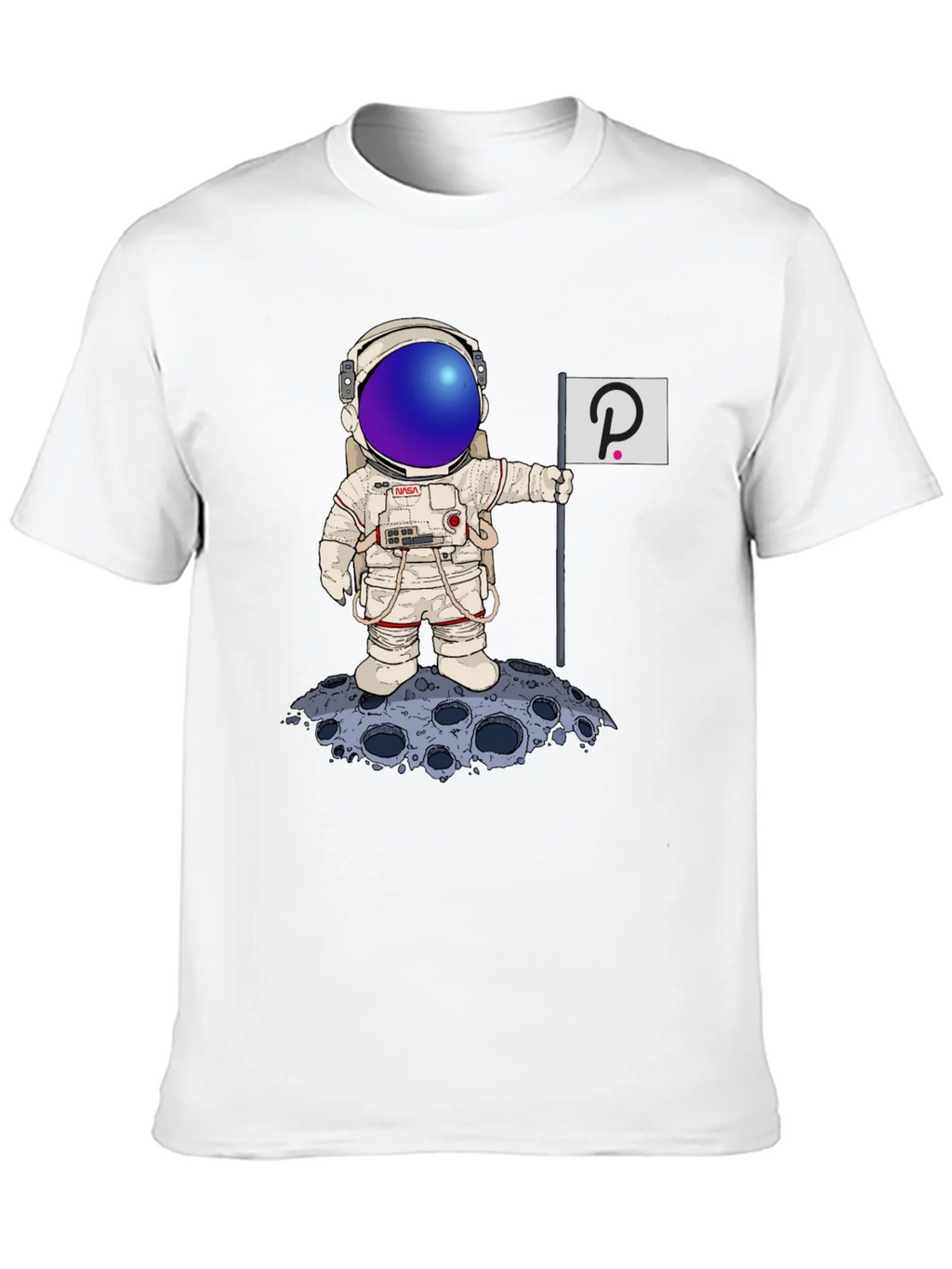 Astronaut Polkadot Graphic Tee - Space Crypto Fashion product image 8