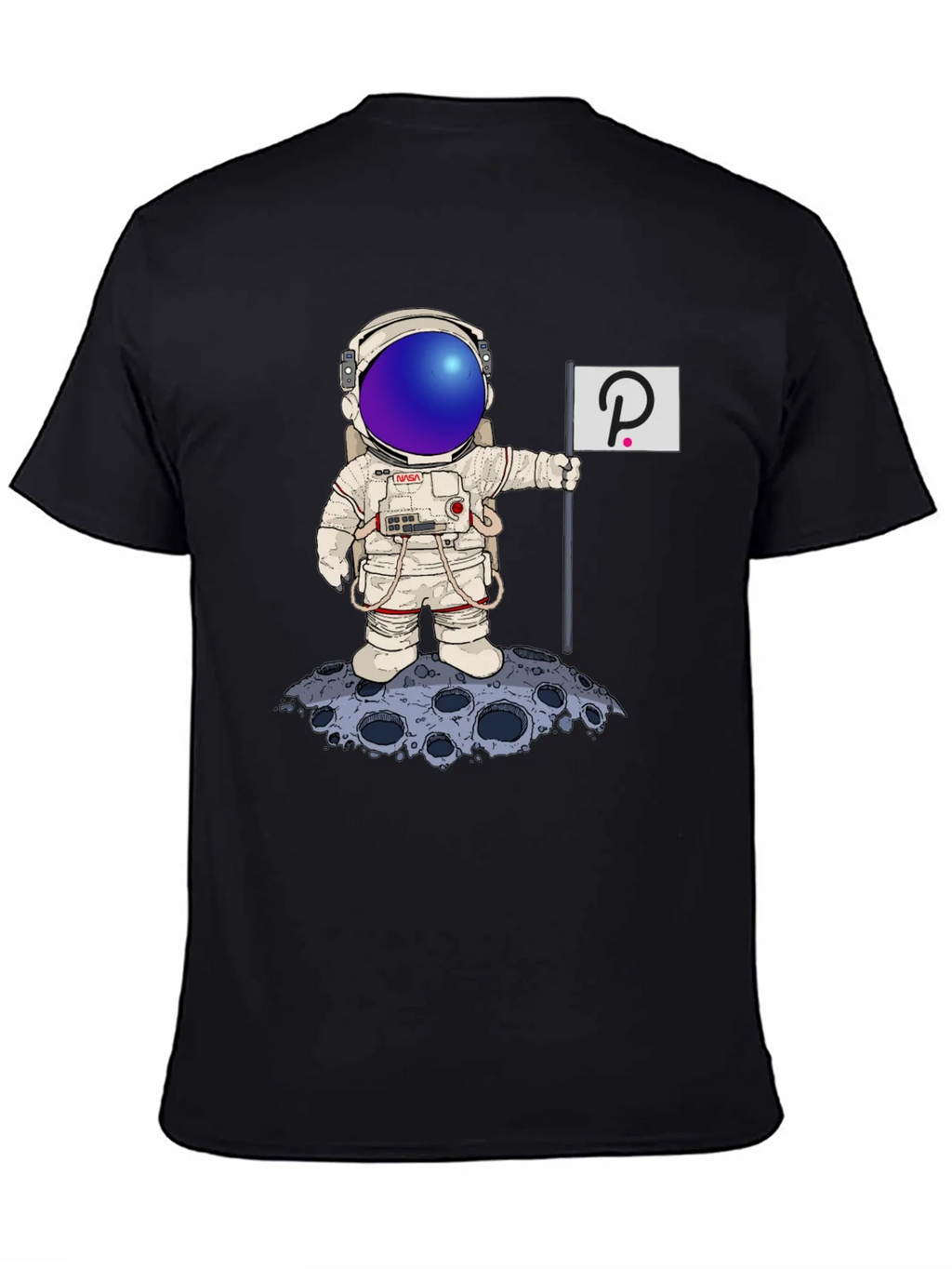 Astronaut Polkadot Graphic Tee - Space Crypto Fashion product image 4