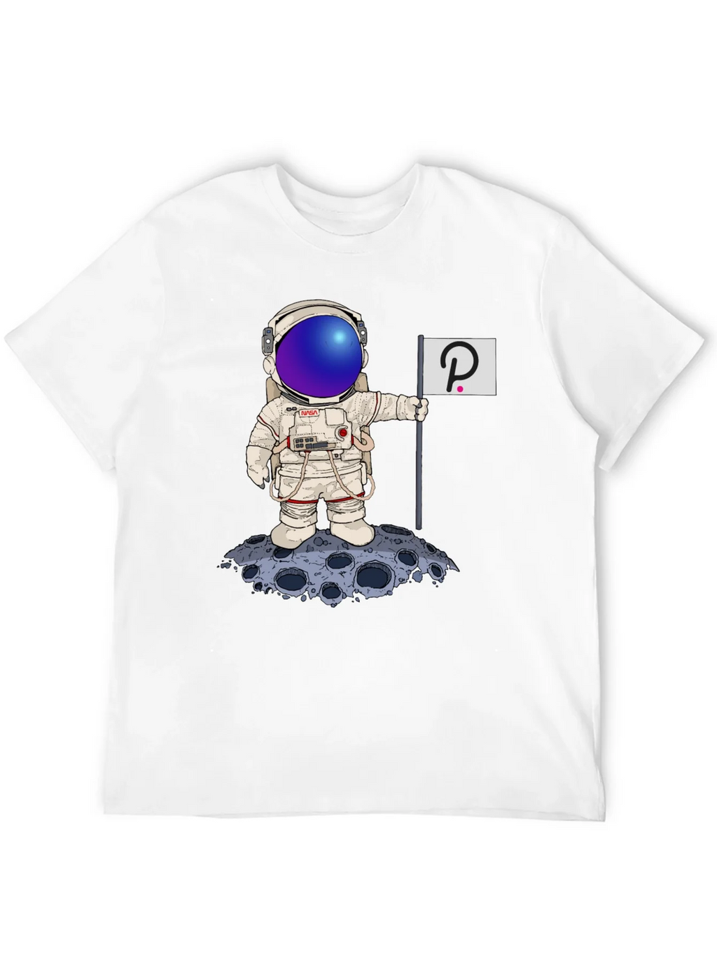 Astronaut Polkadot Graphic Tee - Space Crypto Fashion product image 10