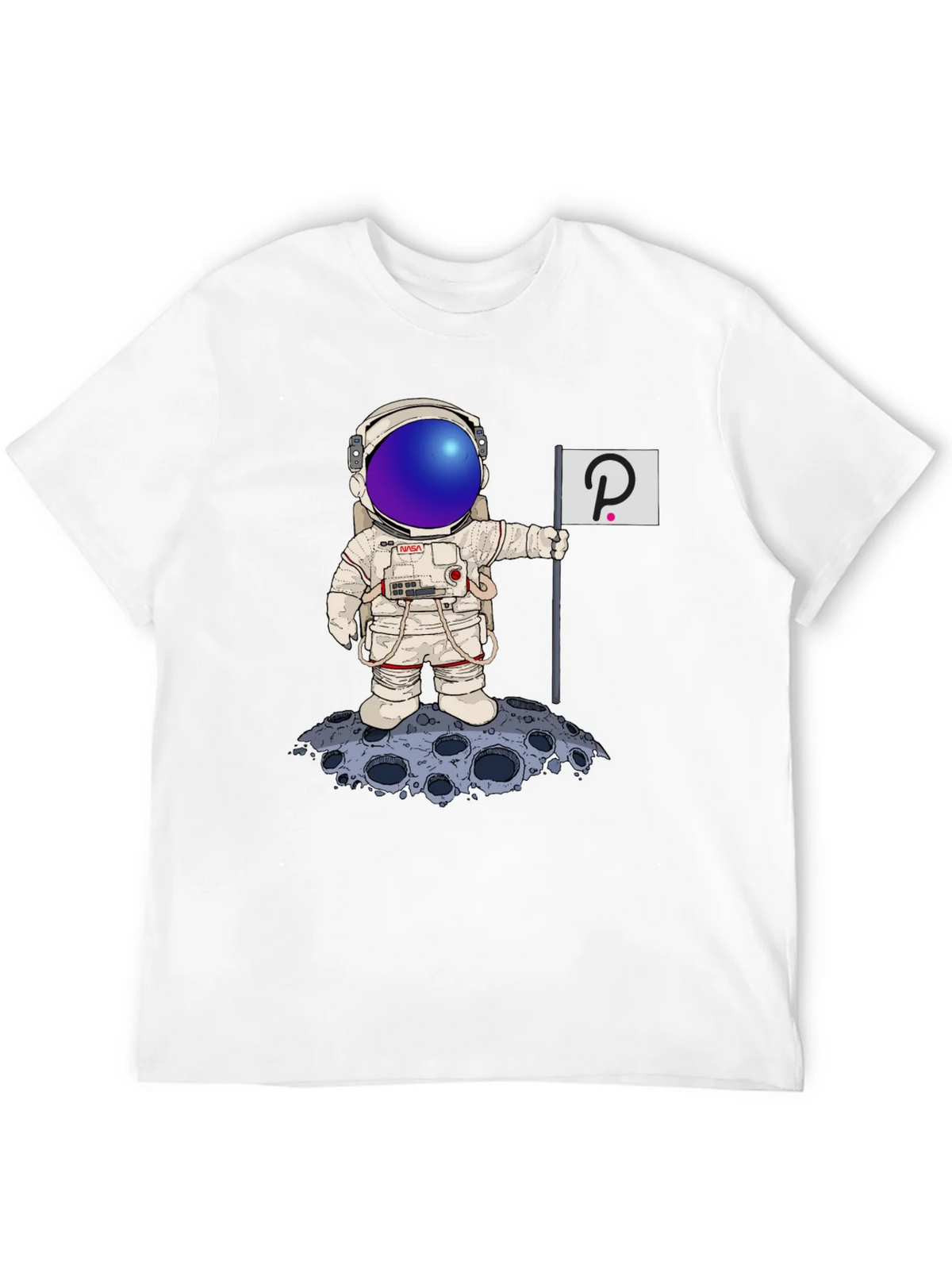 Astronaut Polkadot Graphic Tee - Space Crypto Fashion product image 10