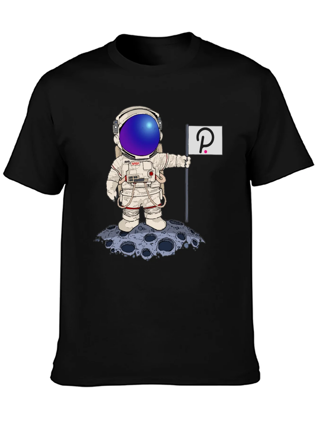 Astronaut Polkadot Graphic Tee - Space Crypto Fashion product image 3
