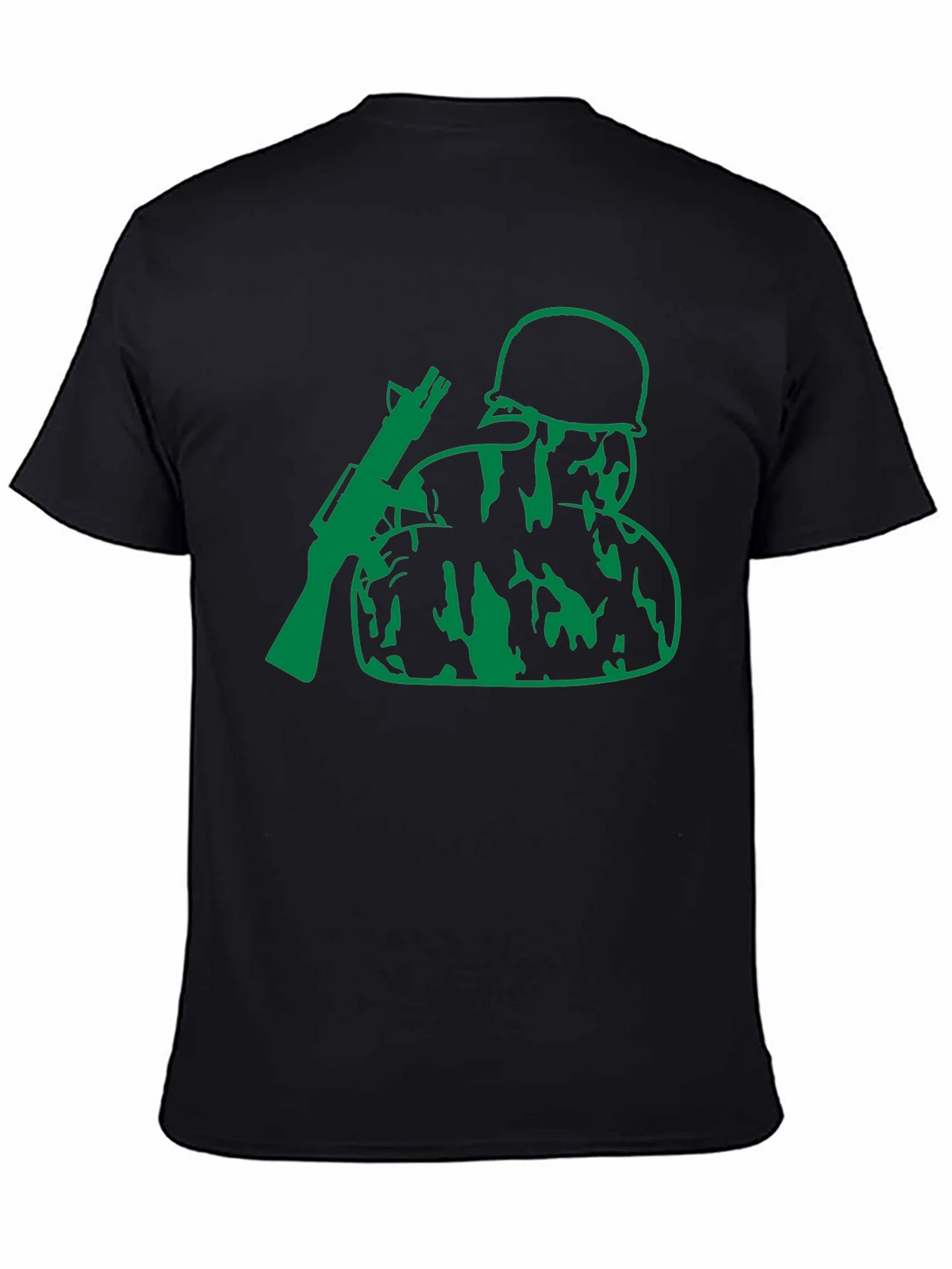 Green Soldier Graphic Black T-Shirt product image 1