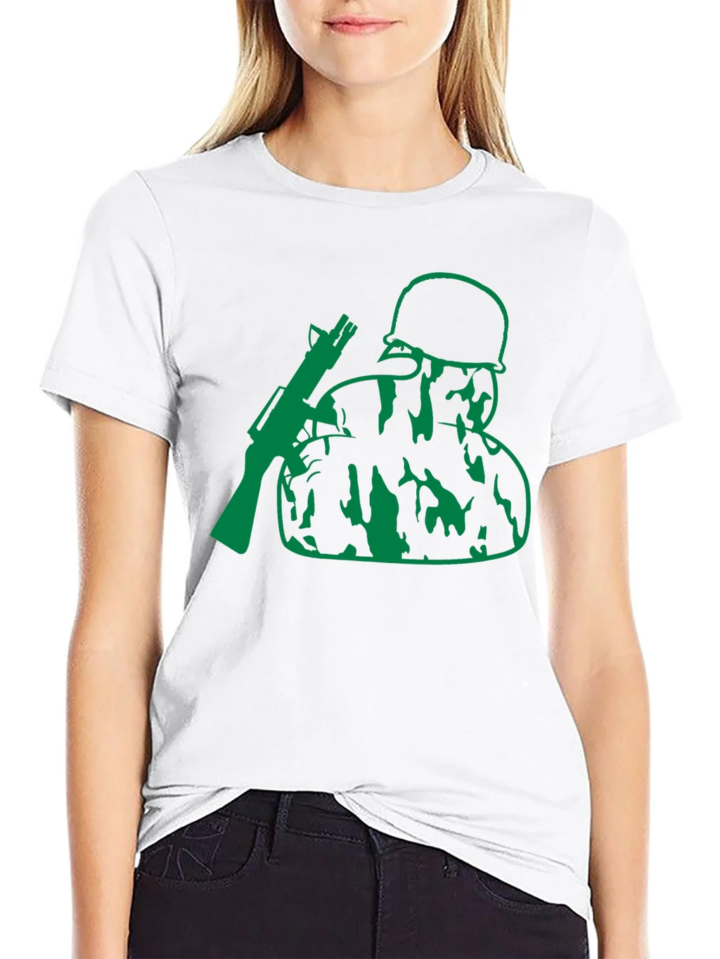 Green Soldier Graphic Black T-Shirt product image 5