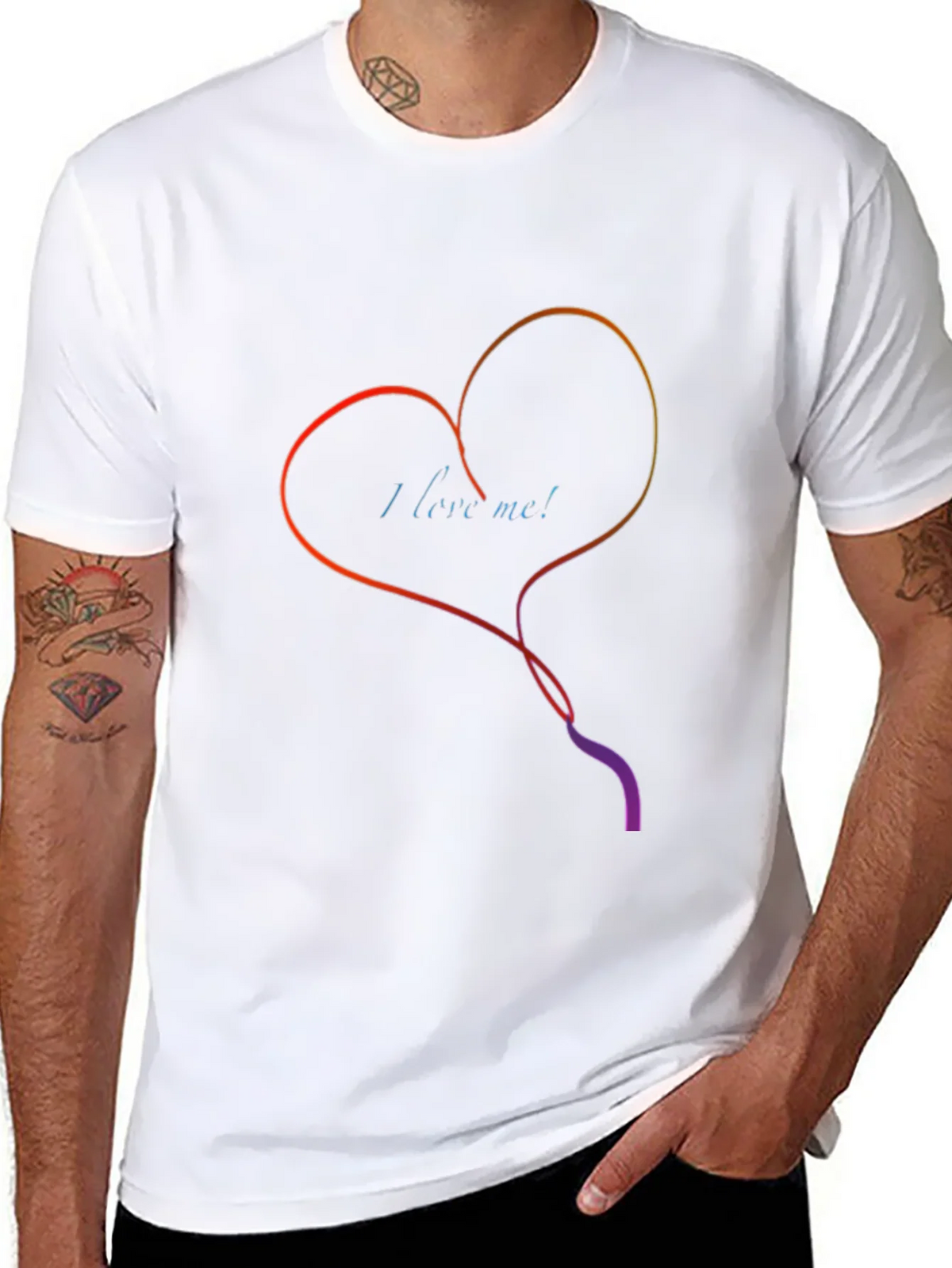 I Love Me Heart Graphic Tee - Stylish Black T-Shirt product image 7