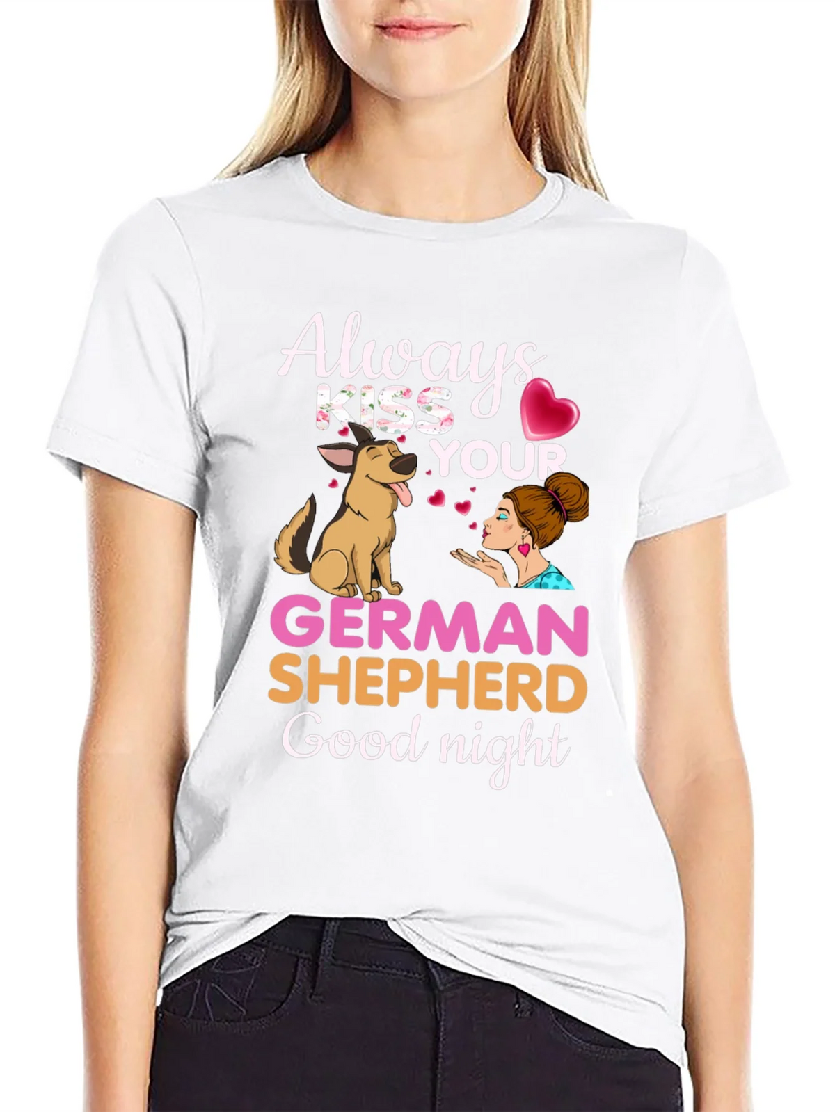 Always Kiss Your German Shepherd Goodnight T-Shirt product image 4
