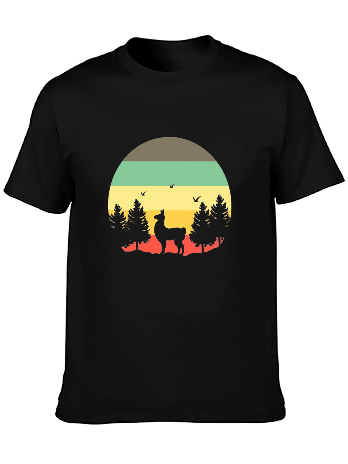 Retro Llama T-Shirt - Nature Graphic Tee product image 3