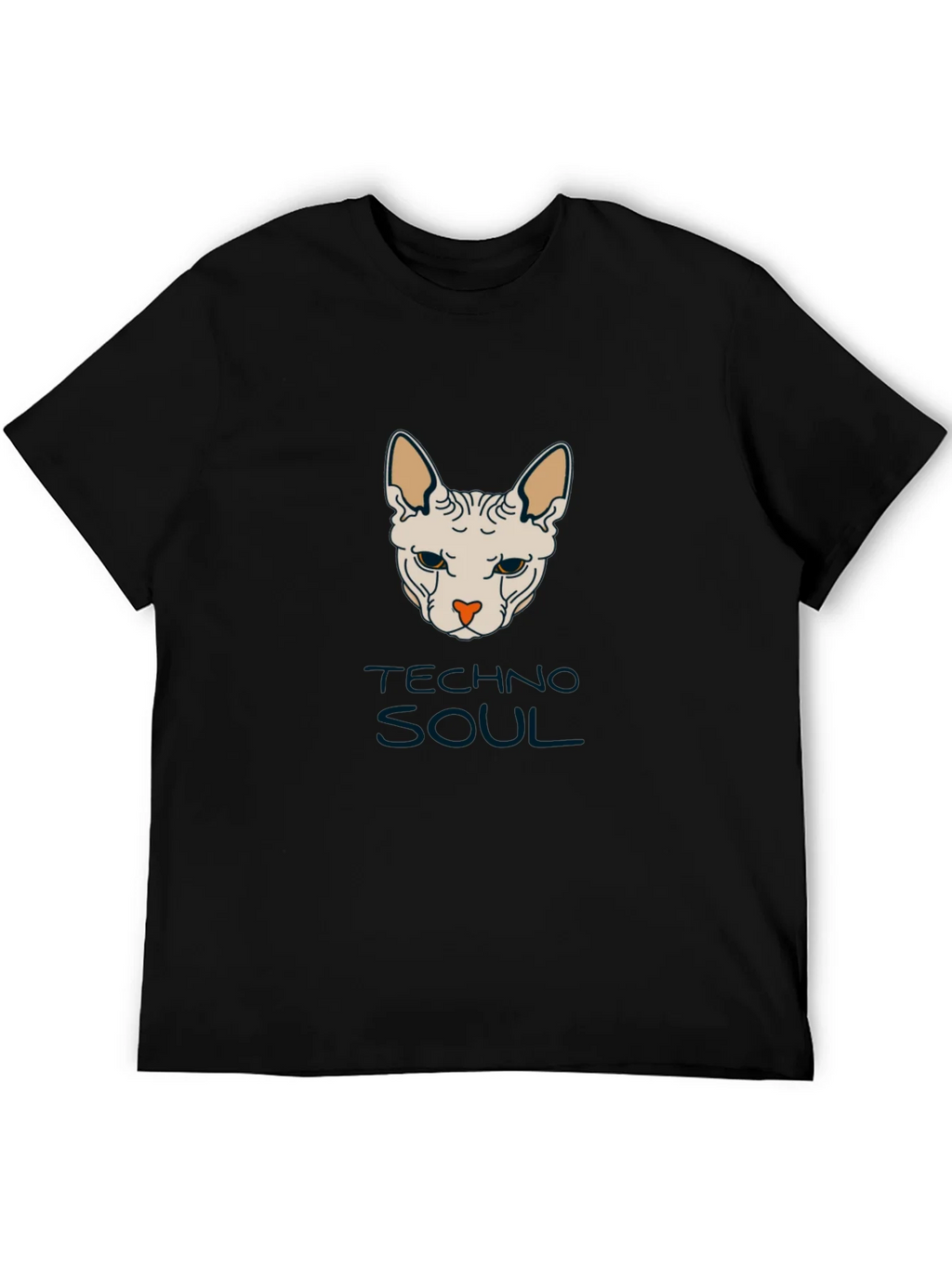 Techno Soul Sphynx Cat Graphic Tee - Black product image 5