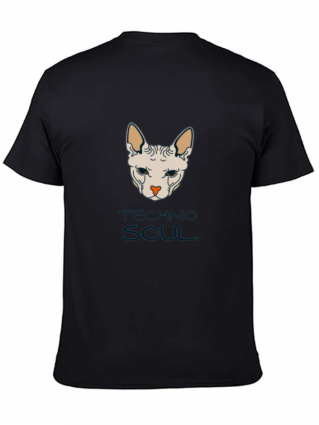 Techno Soul Sphynx Cat Graphic Tee - Black product image 4