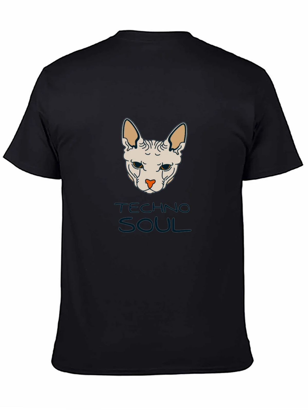 Techno Soul Sphynx Cat Graphic Tee - Black product image 4