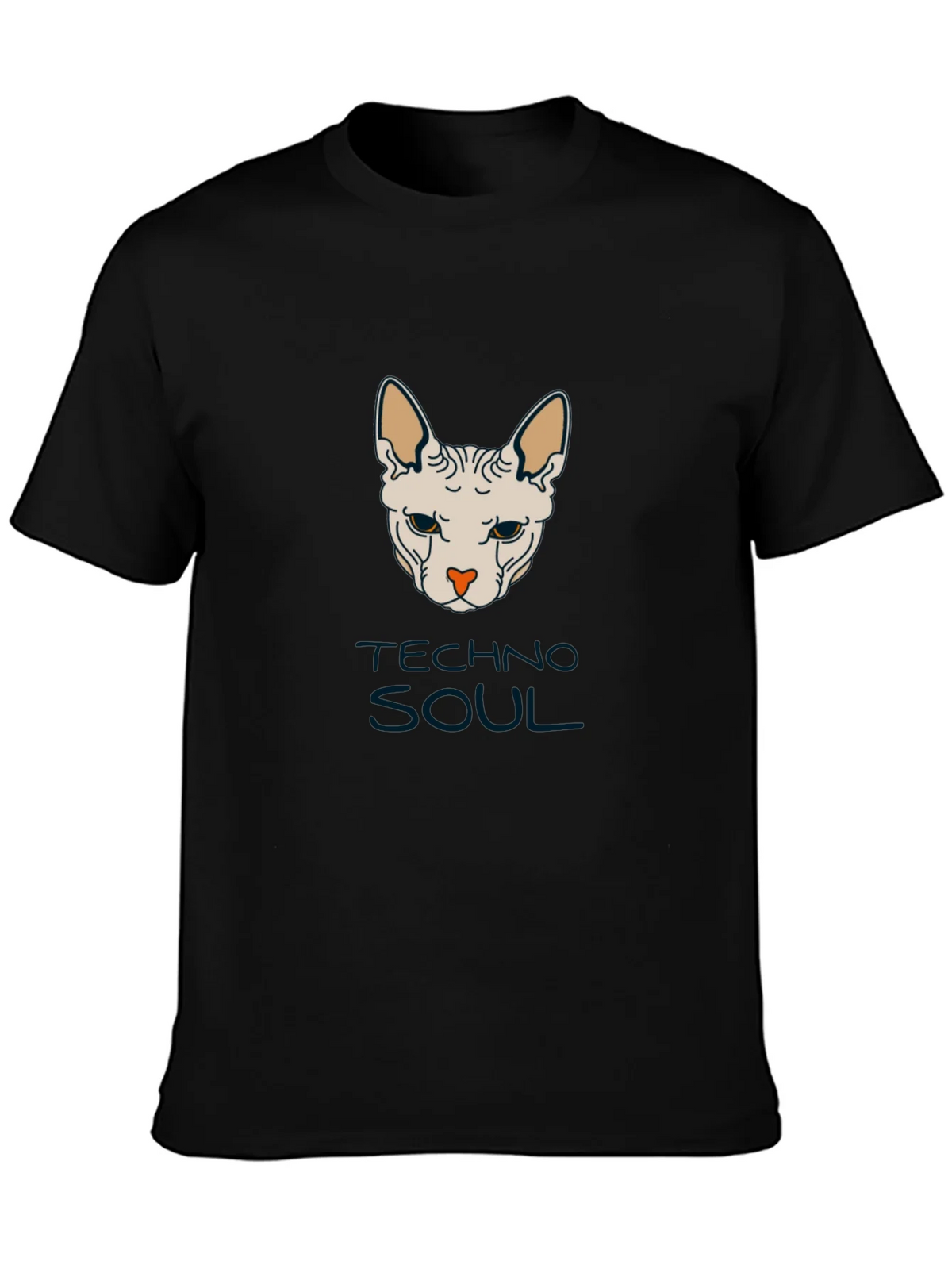 Techno Soul Sphynx Cat Graphic Tee - Black product image 3