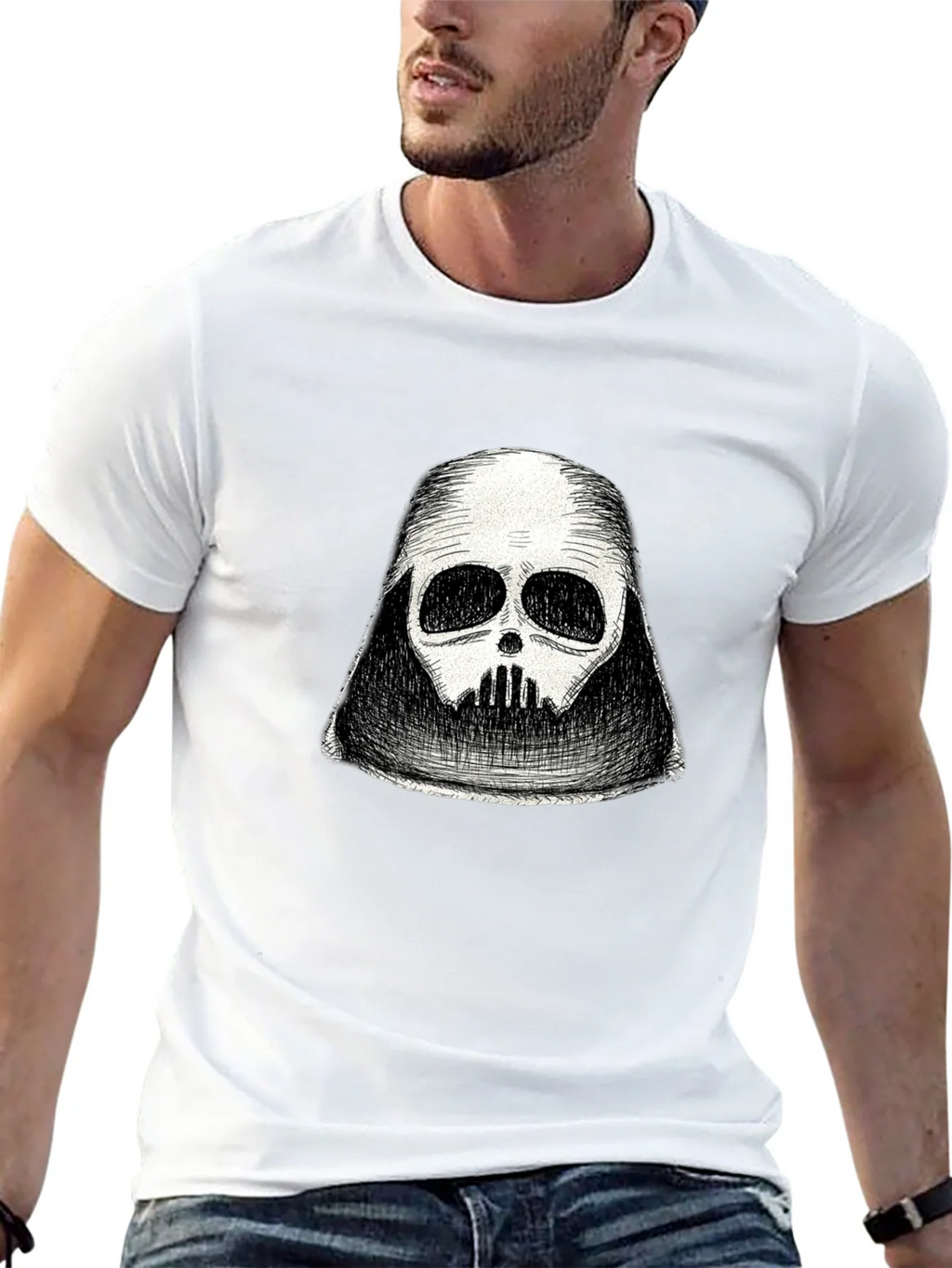 Darth Vader Sketch T-Shirt - Black Graphic Tee product image 12