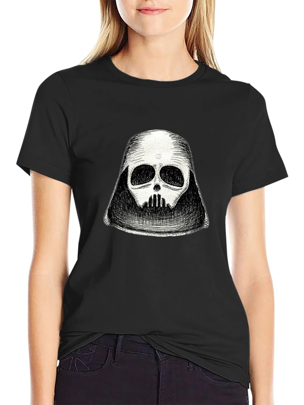 Darth Vader Sketch T-Shirt - Black Graphic Tee product image 2