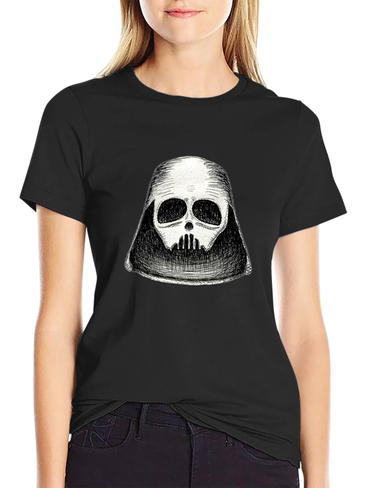 Darth Vader Sketch T-Shirt - Black Graphic Tee product image 2