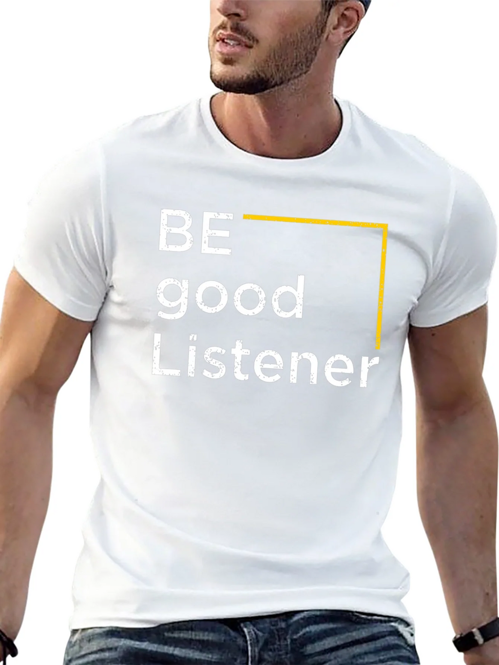 Be Good Listener Graphic Tee - Black Cotton T-Shirt product image 10