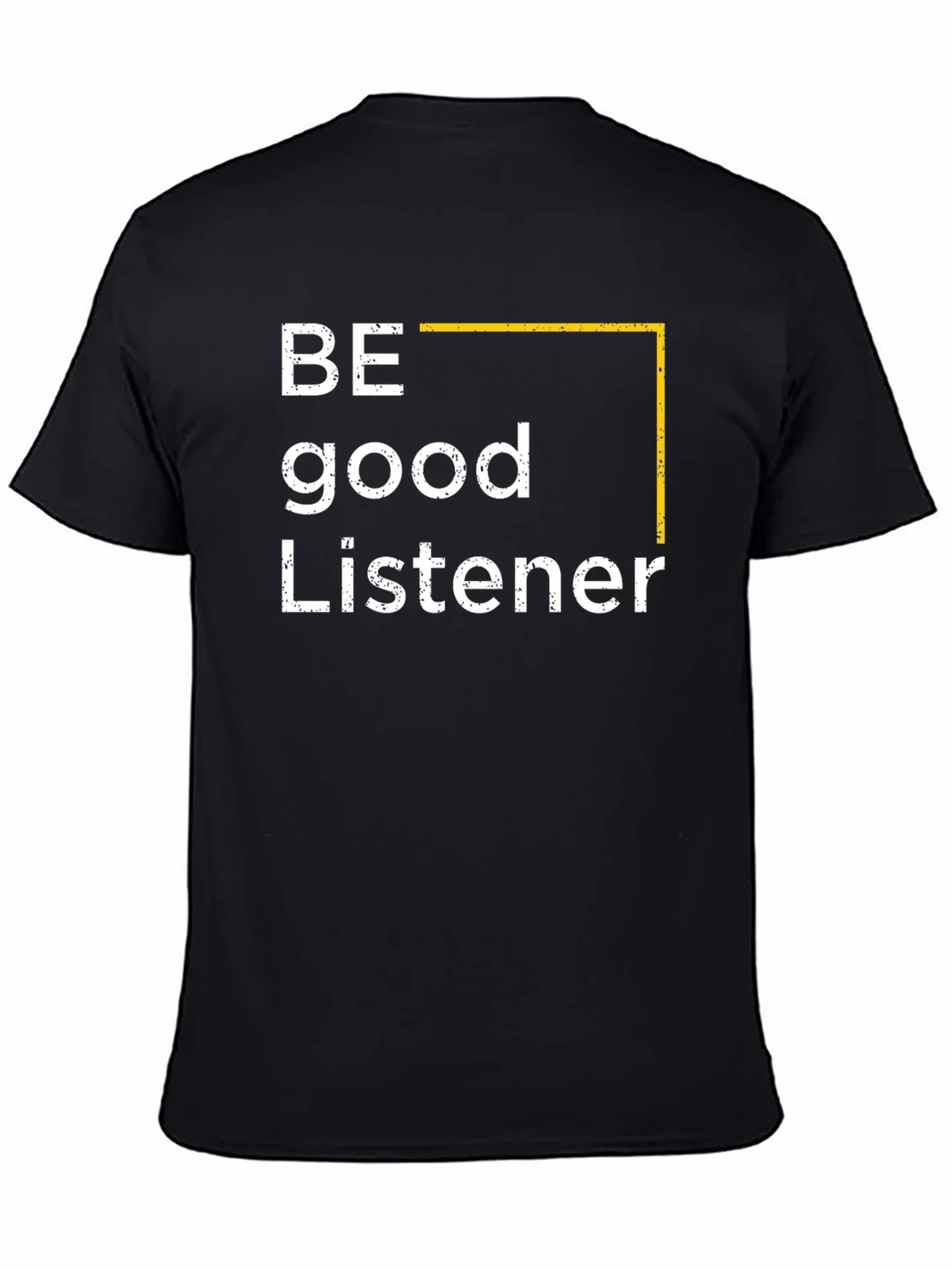 Be Good Listener Graphic Tee - Black Cotton T-Shirt product image 3
