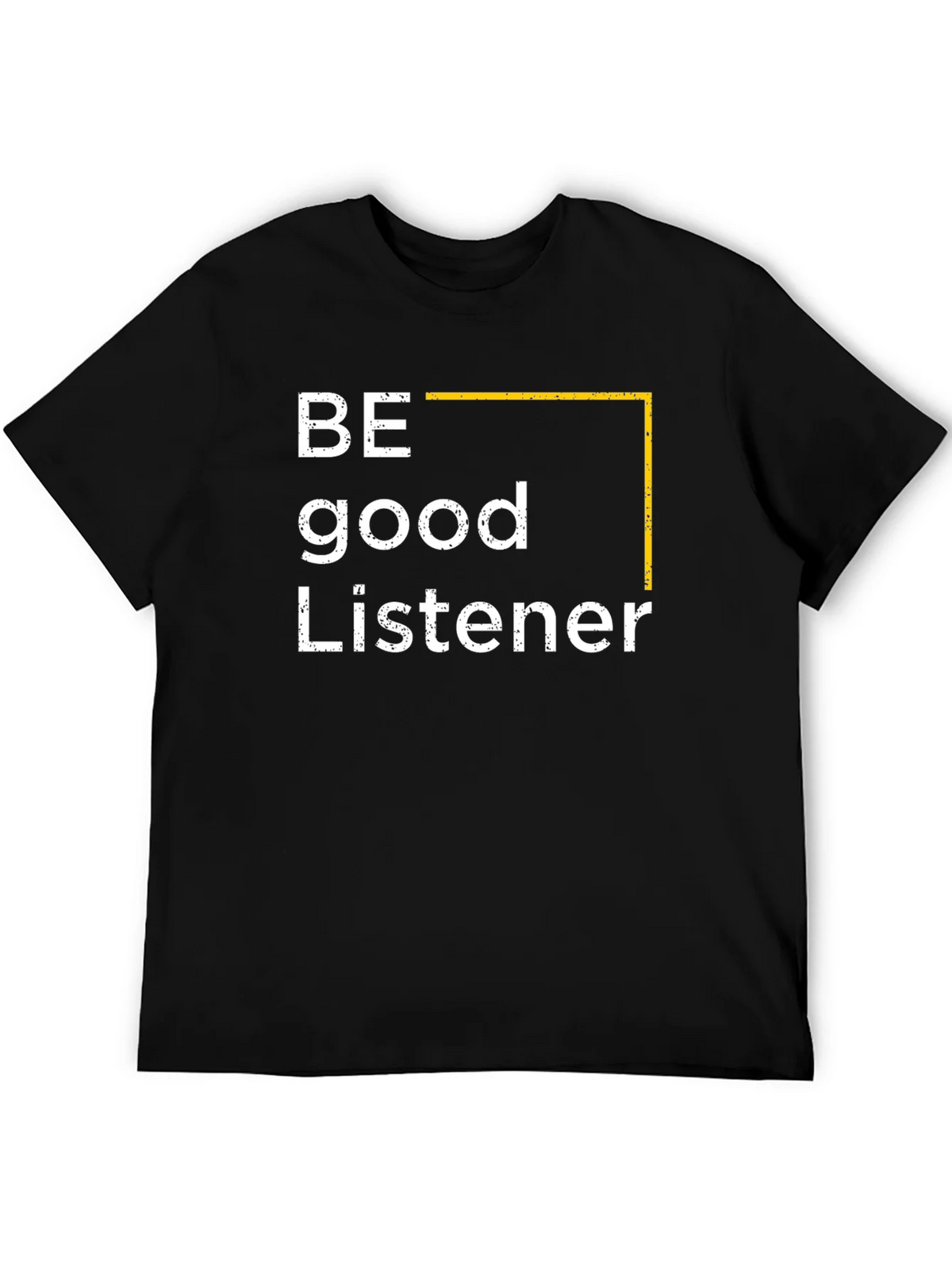 Be Good Listener Graphic Tee - Black Cotton T-Shirt product image 4