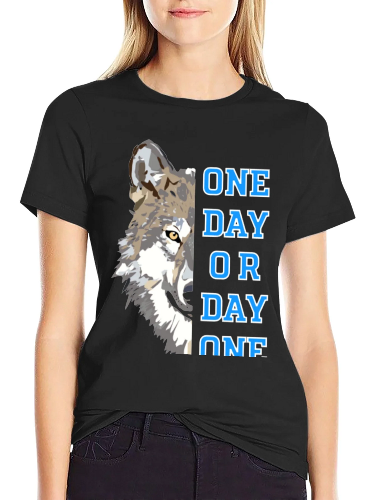 One Day Or Wolf Graphic T-Shirt product image 2