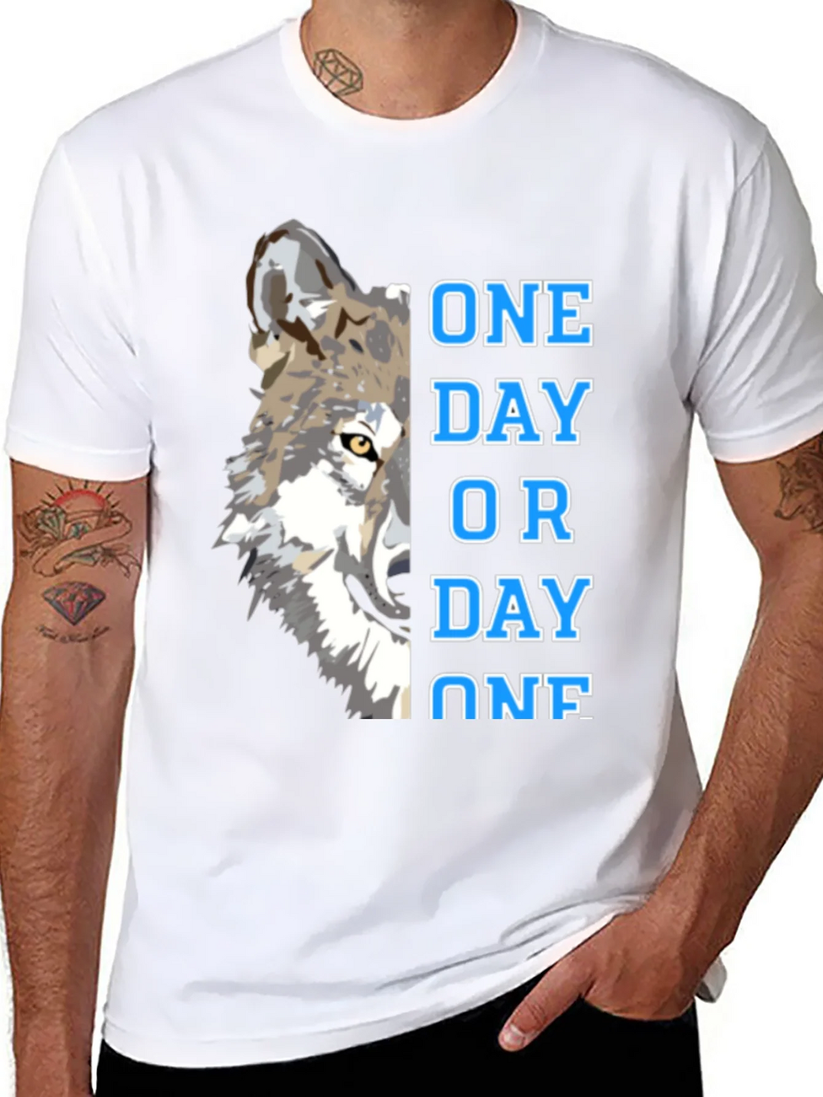 One Day Or Wolf Graphic T-Shirt product image 7