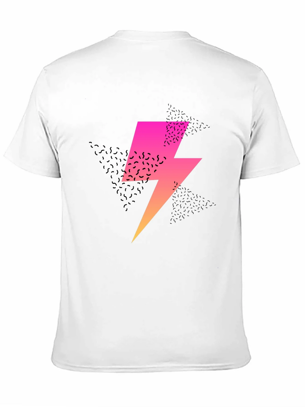 Retro Lightning Bolt Graphic Tee - Black product image 10