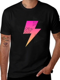 Retro Lightning Bolt Graphic Tee - Black product image 1