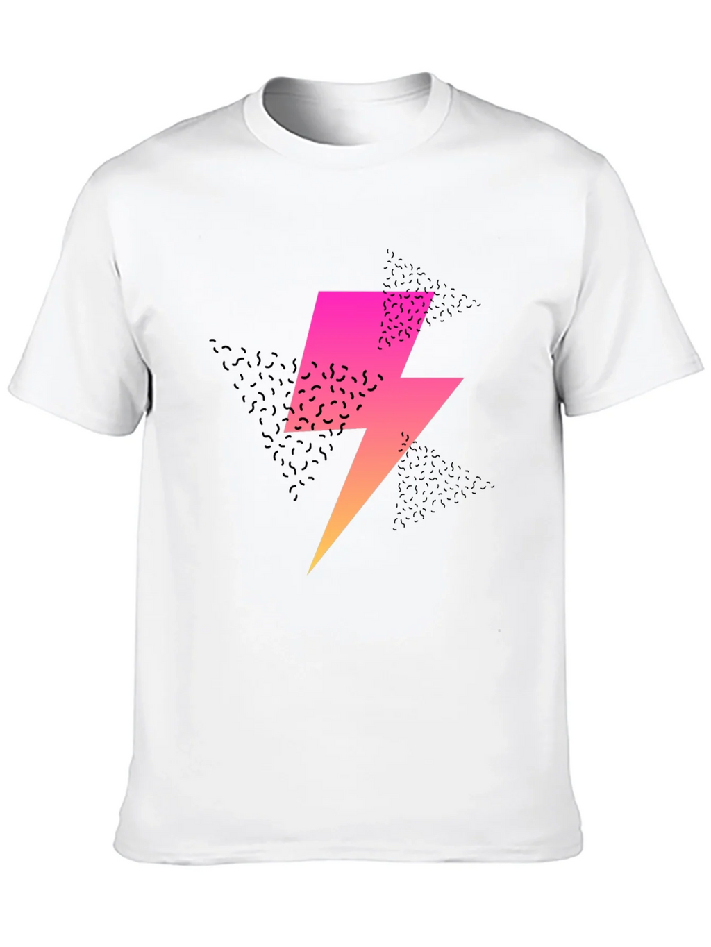 Retro Lightning Bolt Graphic Tee - Black product image 9