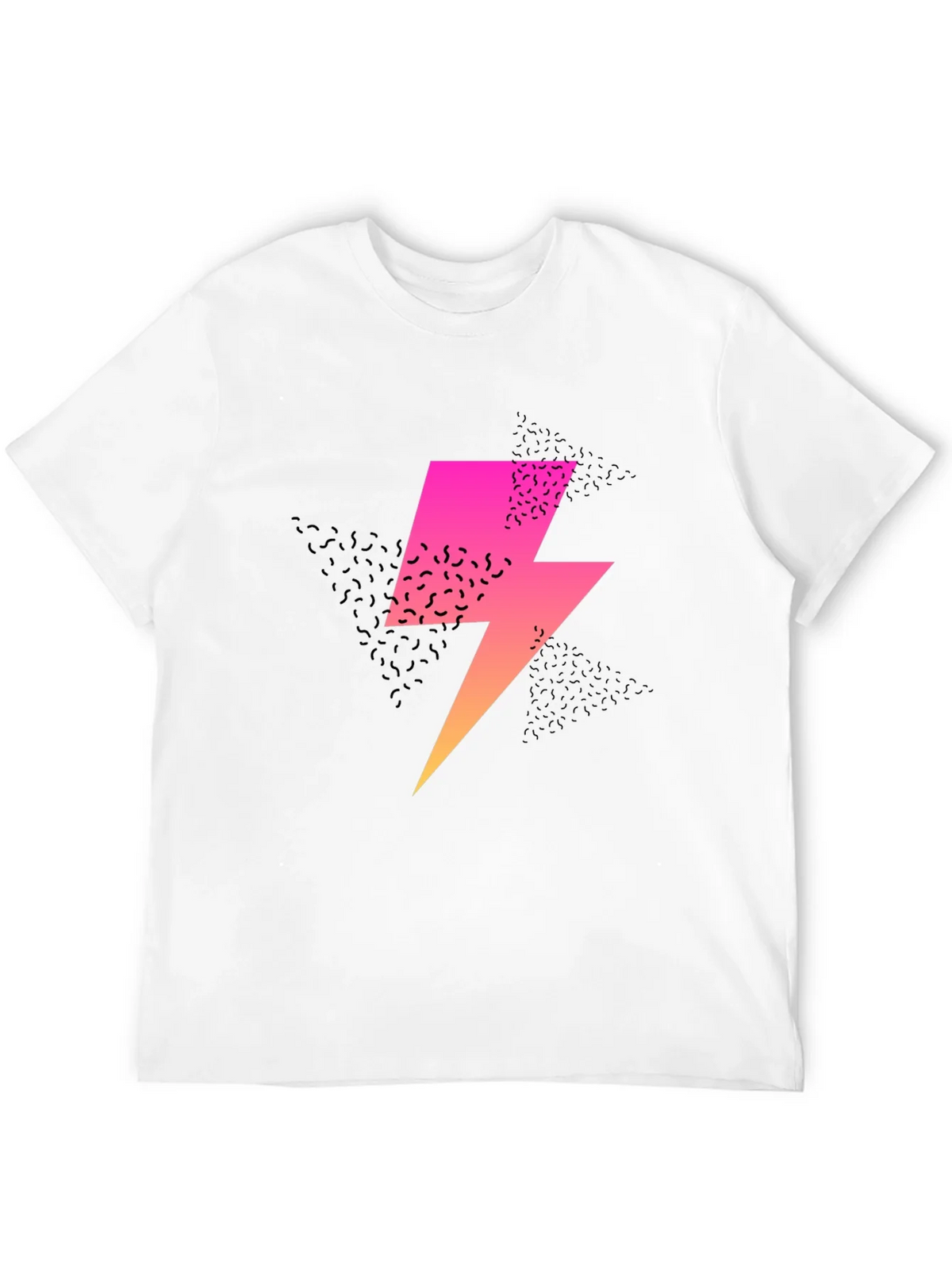 Retro Lightning Bolt Graphic Tee - Black product image 11