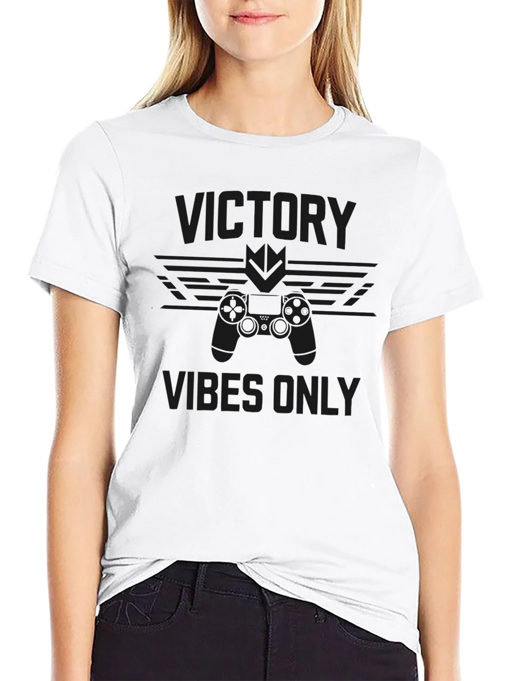 Victory Vibes Only Black T-Shirt product image 6