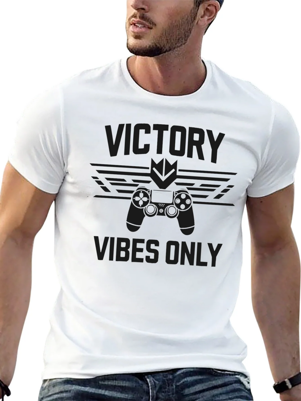 Victory Vibes Only Black T-Shirt product image 9
