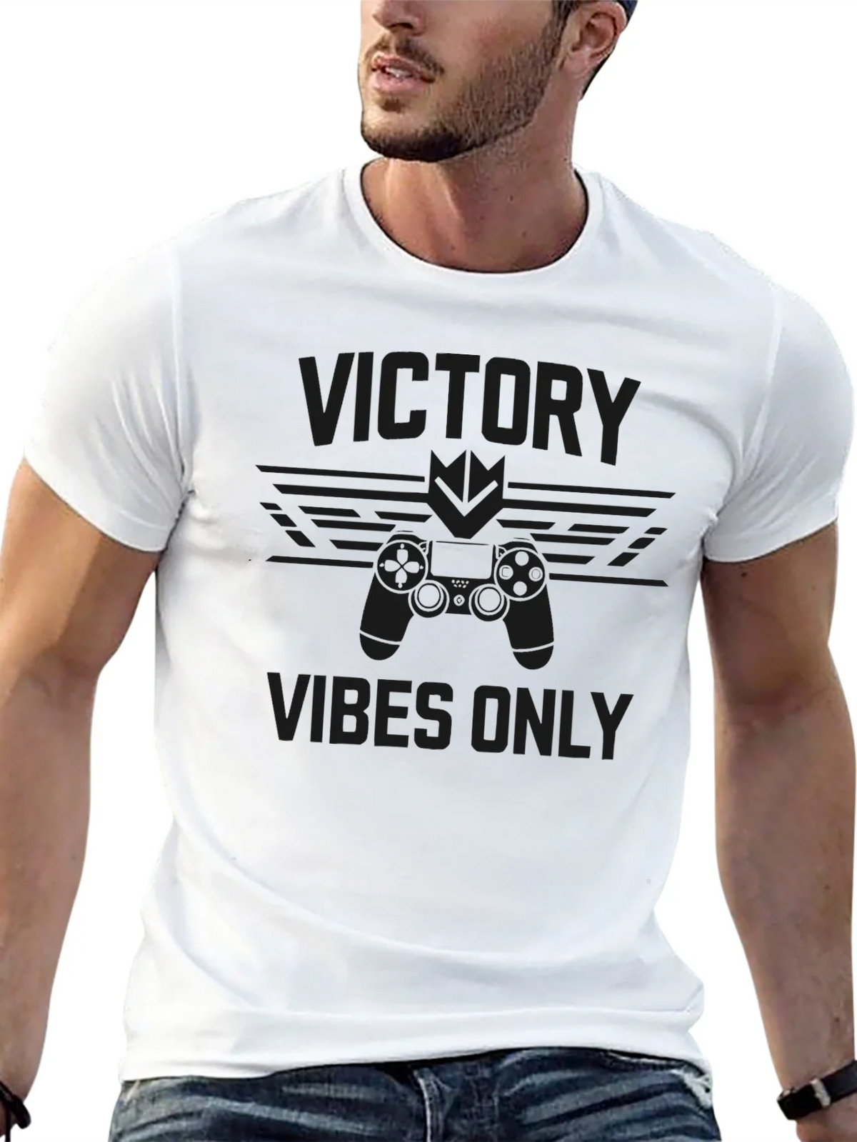 Victory Vibes Only Black T-Shirt product image 9