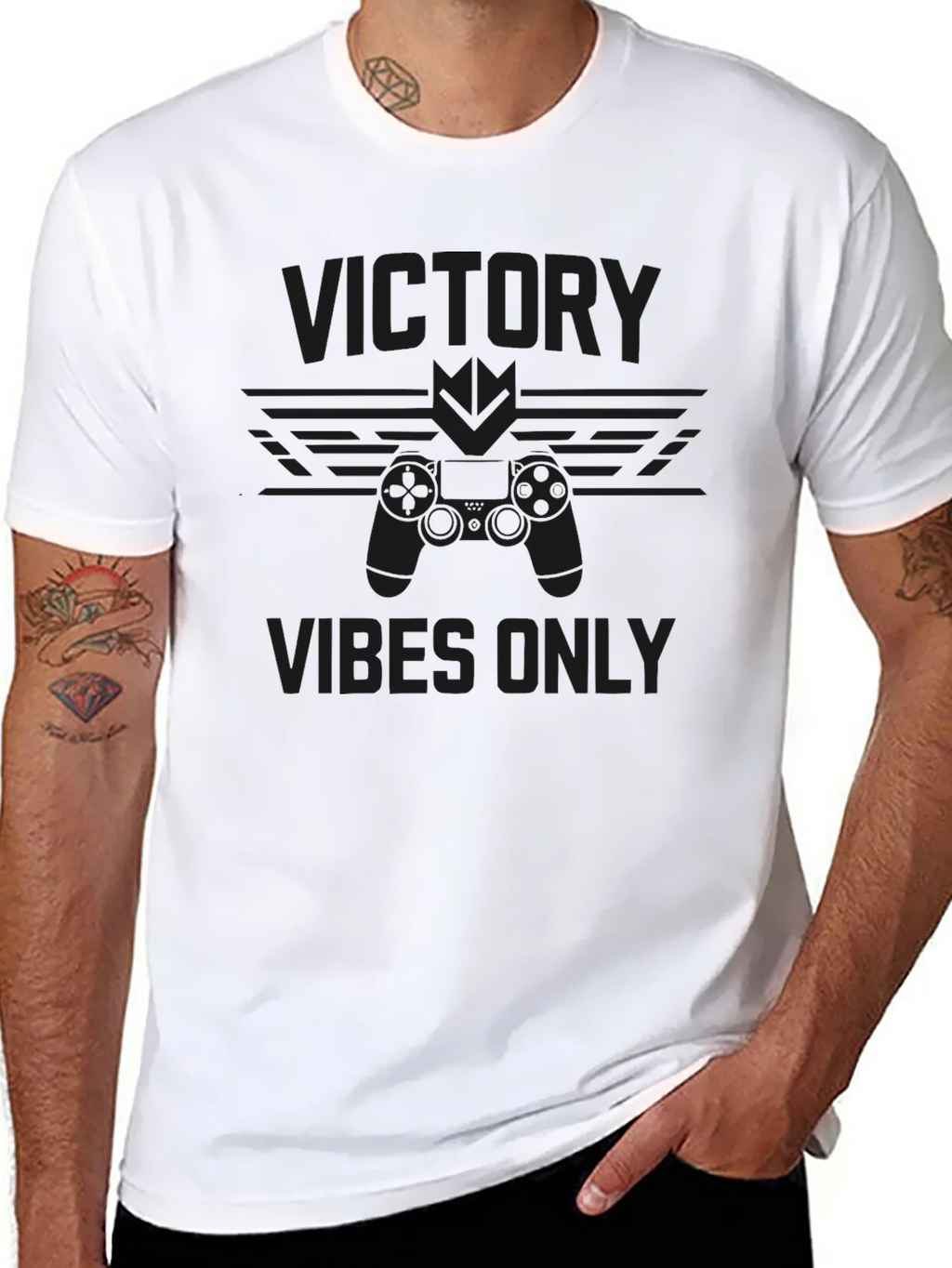 Victory Vibes Only Black T-Shirt product image 5