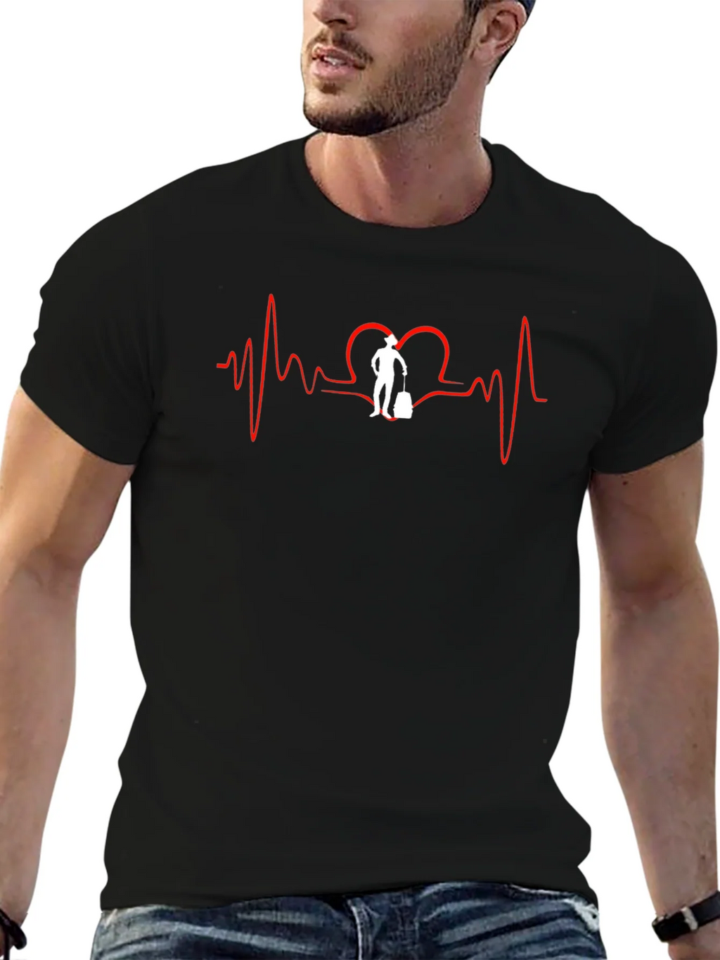 Travel Lover Heartbeat T-Shirt product image 5