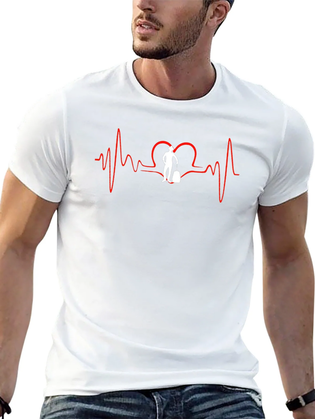 Travel Lover Heartbeat T-Shirt product image 11