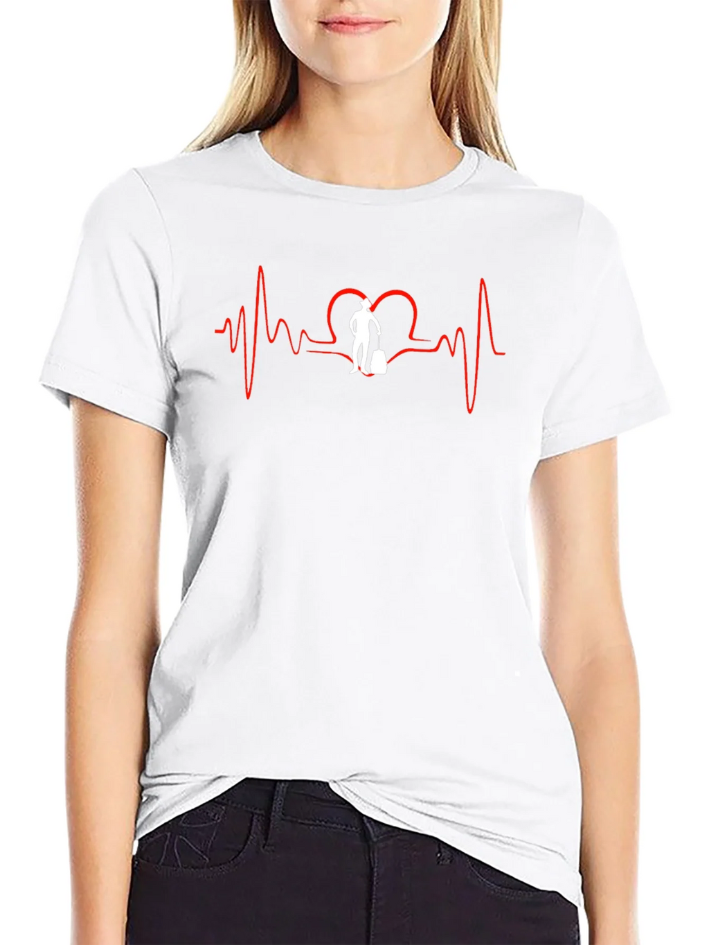 Travel Lover Heartbeat T-Shirt product image 7