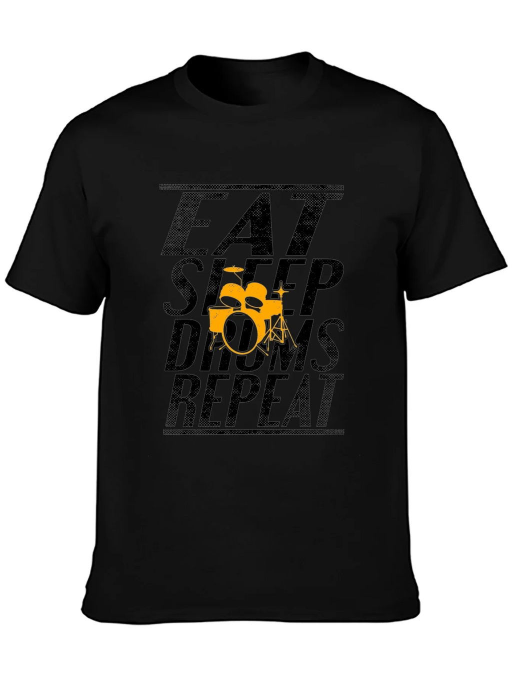 Eat Sleep Drums Repeat Black T-Shirt product image 3