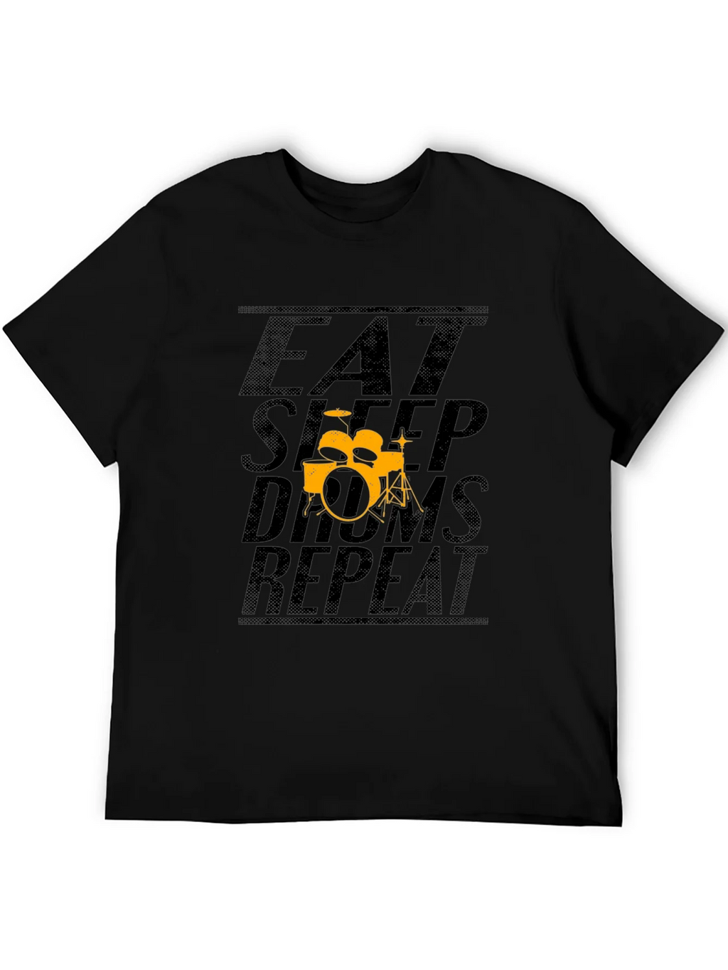 Eat Sleep Drums Repeat Black T-Shirt product image 5