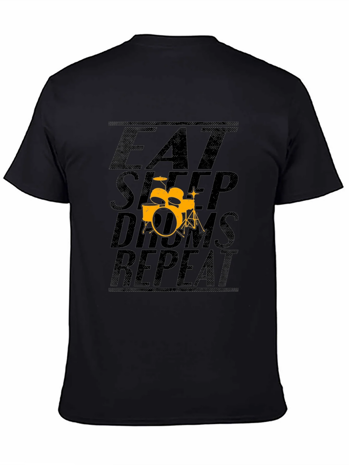 Eat Sleep Drums Repeat Black T-Shirt product image 4