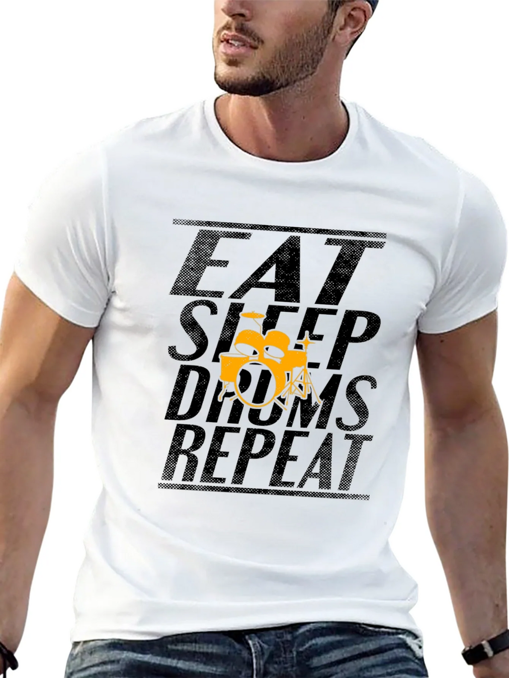 Eat Sleep Drums Repeat Black T-Shirt product image 11