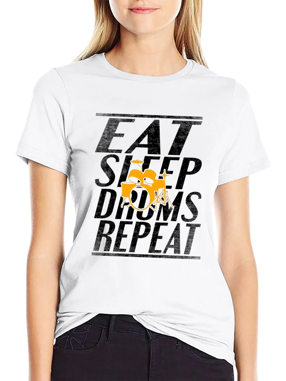 Eat Sleep Drums Repeat Black T-Shirt product image 8