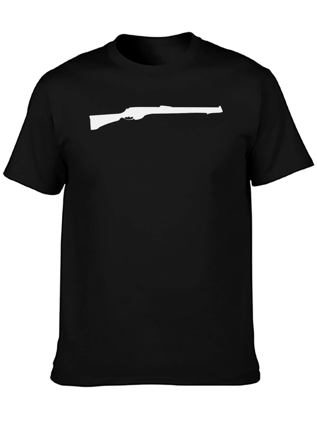 Rifle Graphic Tee - Classic Black Cotton T-Shirt product image 3