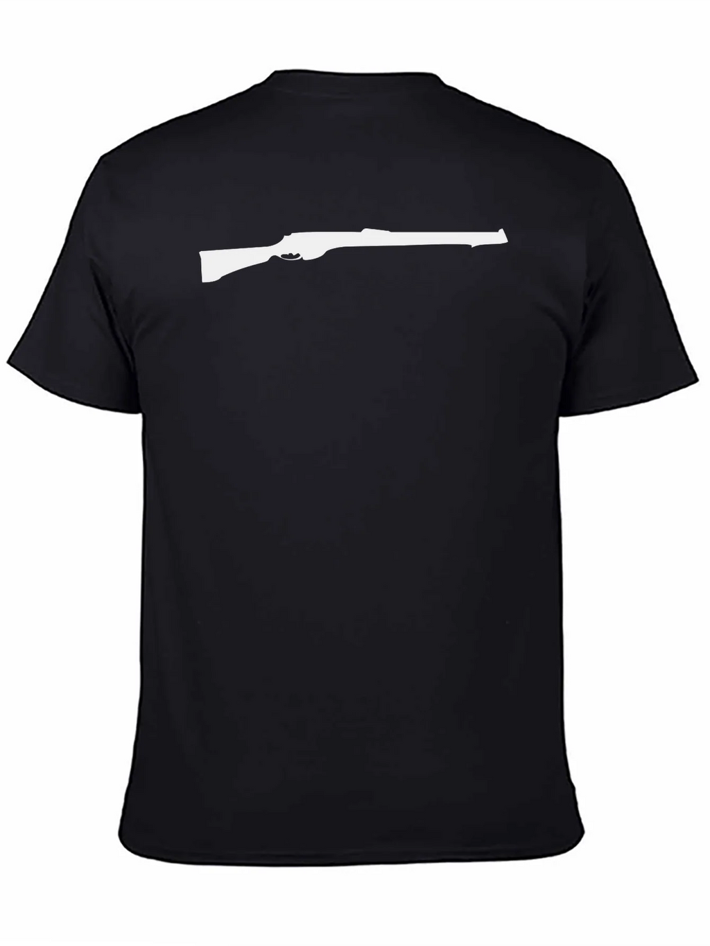 Rifle Graphic Tee - Classic Black Cotton T-Shirt product image 4