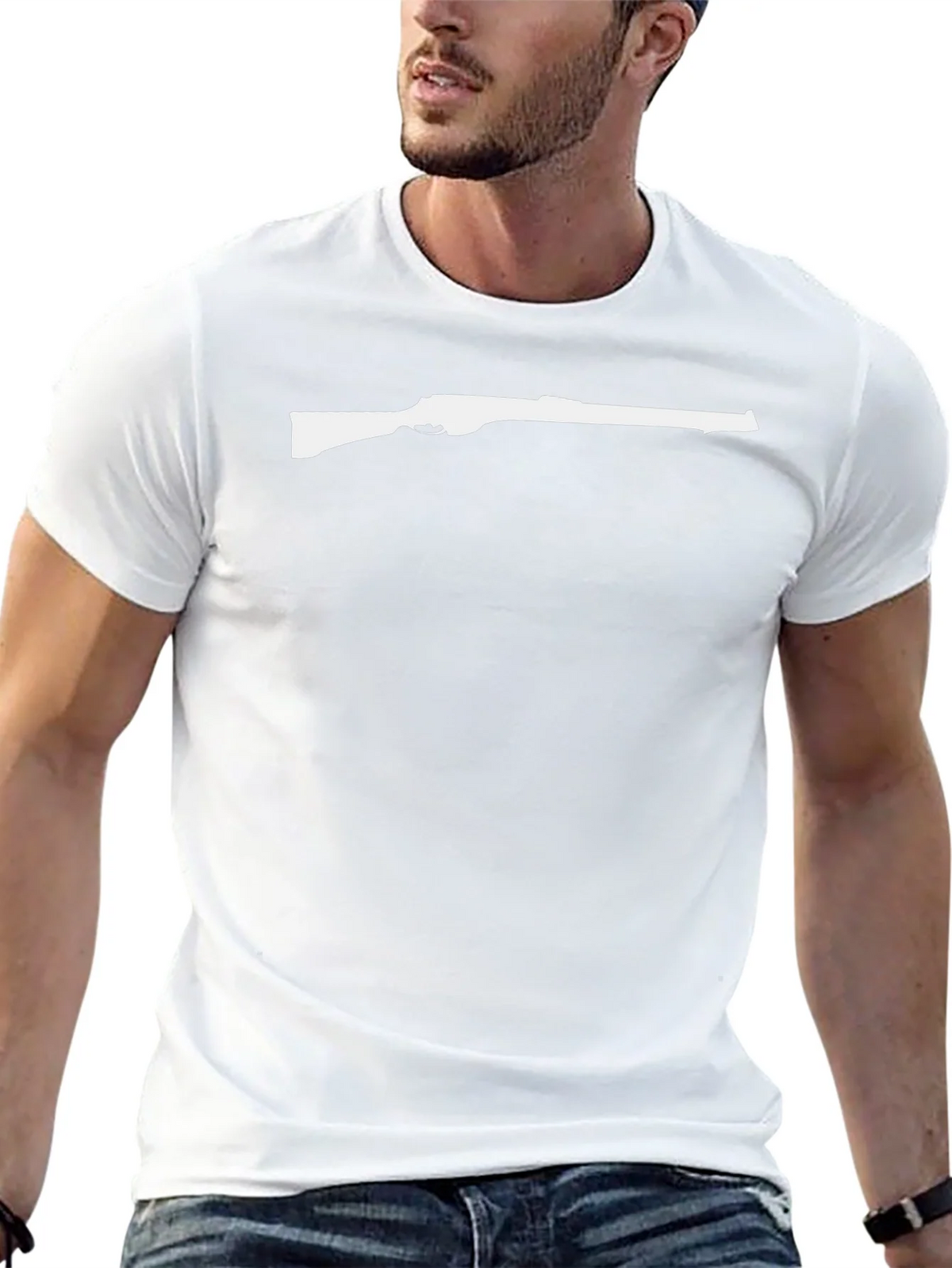 Rifle Graphic Tee - Classic Black Cotton T-Shirt product image 11