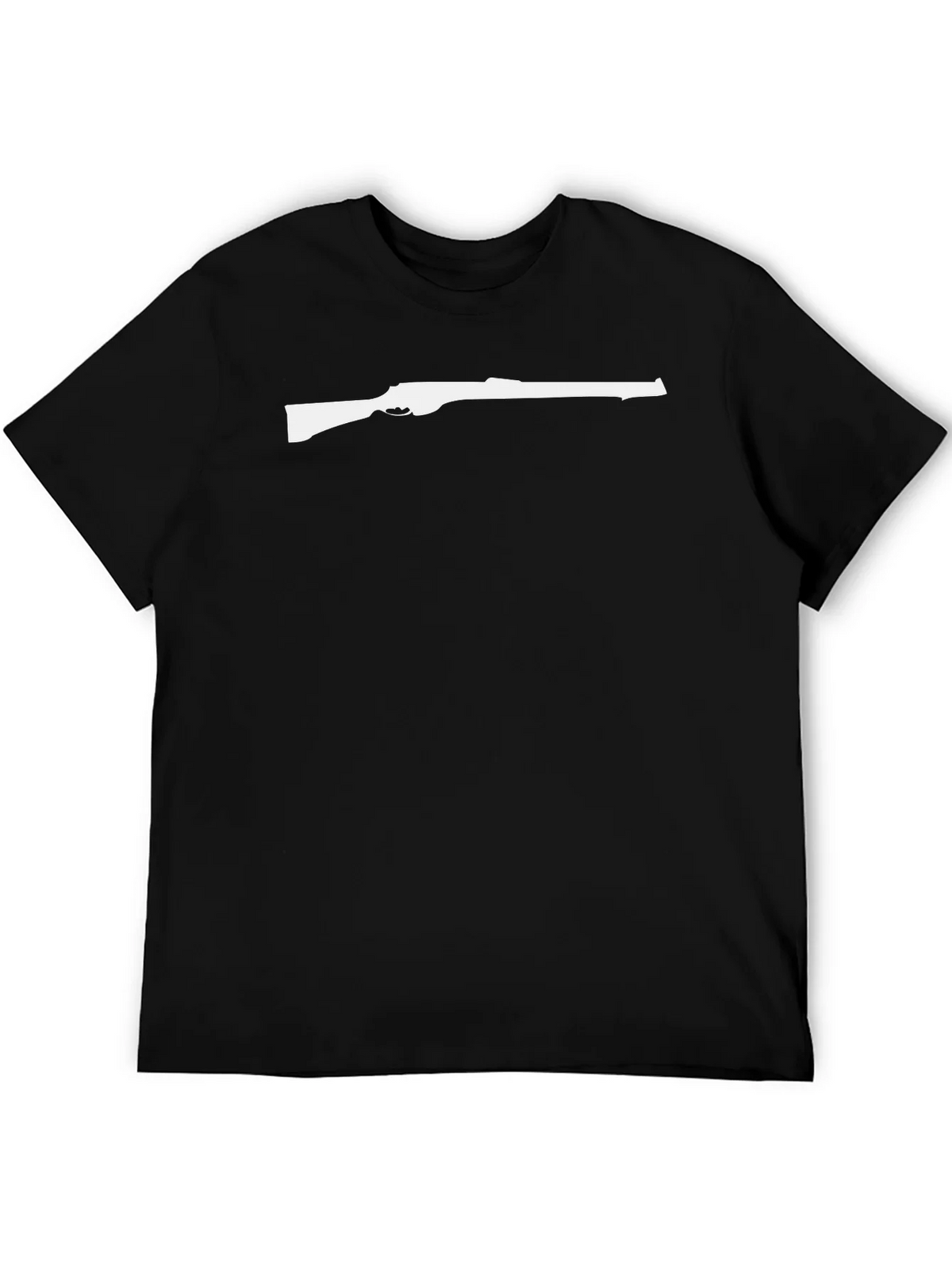Rifle Graphic Tee - Classic Black Cotton T-Shirt product image 5