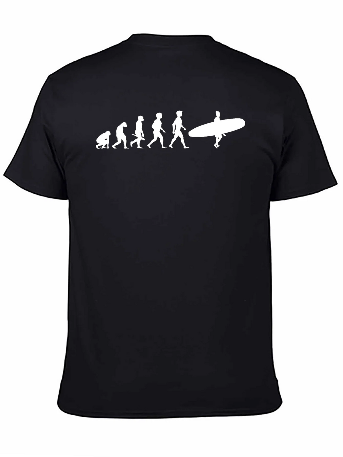 Evolution of Surfing Black T-Shirt product image 4