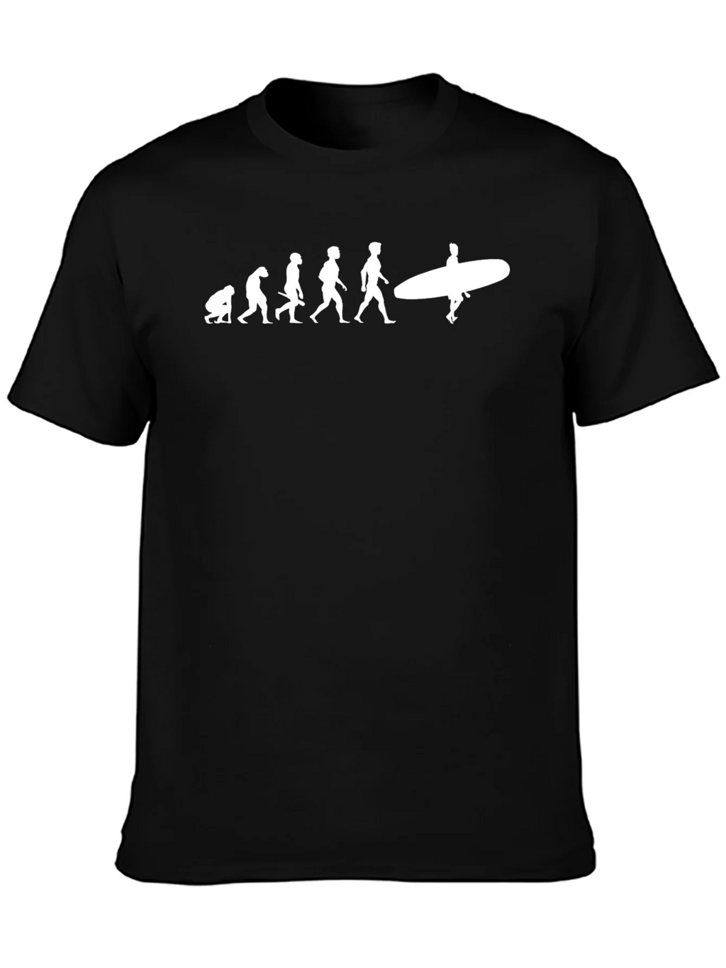 Evolution of Surfing Black T-Shirt product image 3