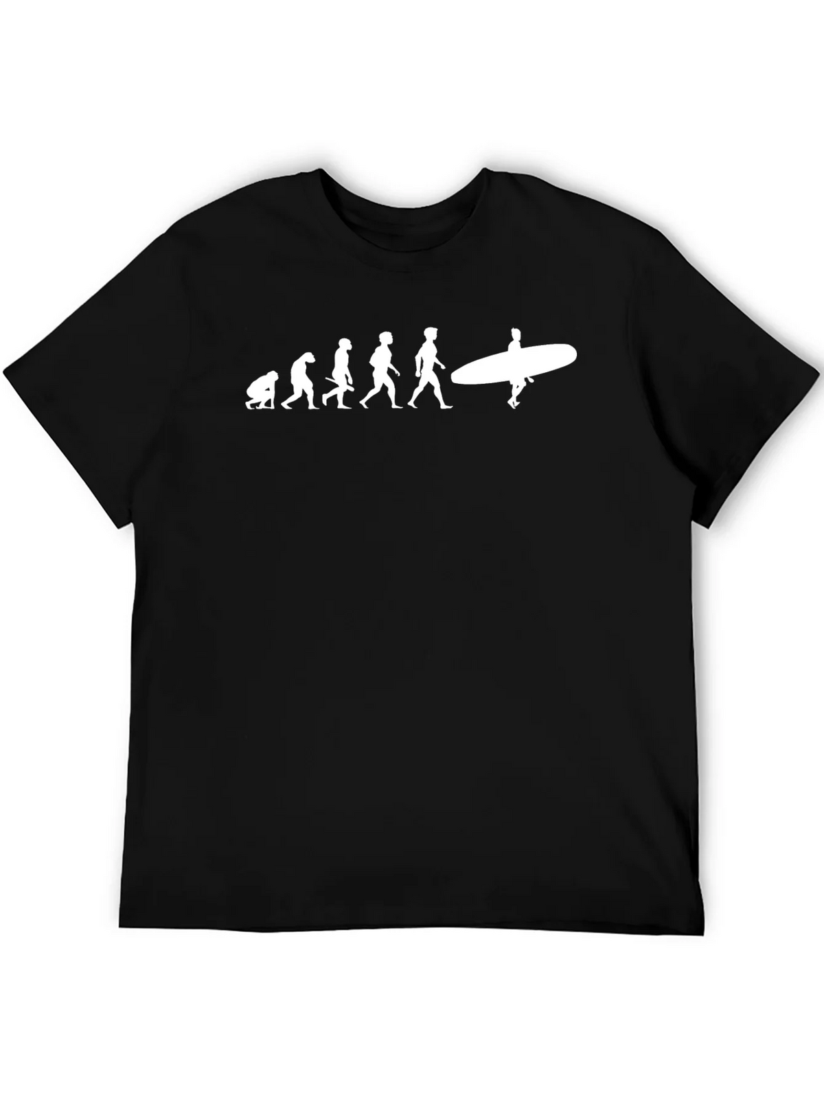 Evolution of Surfing Black T-Shirt product image 5